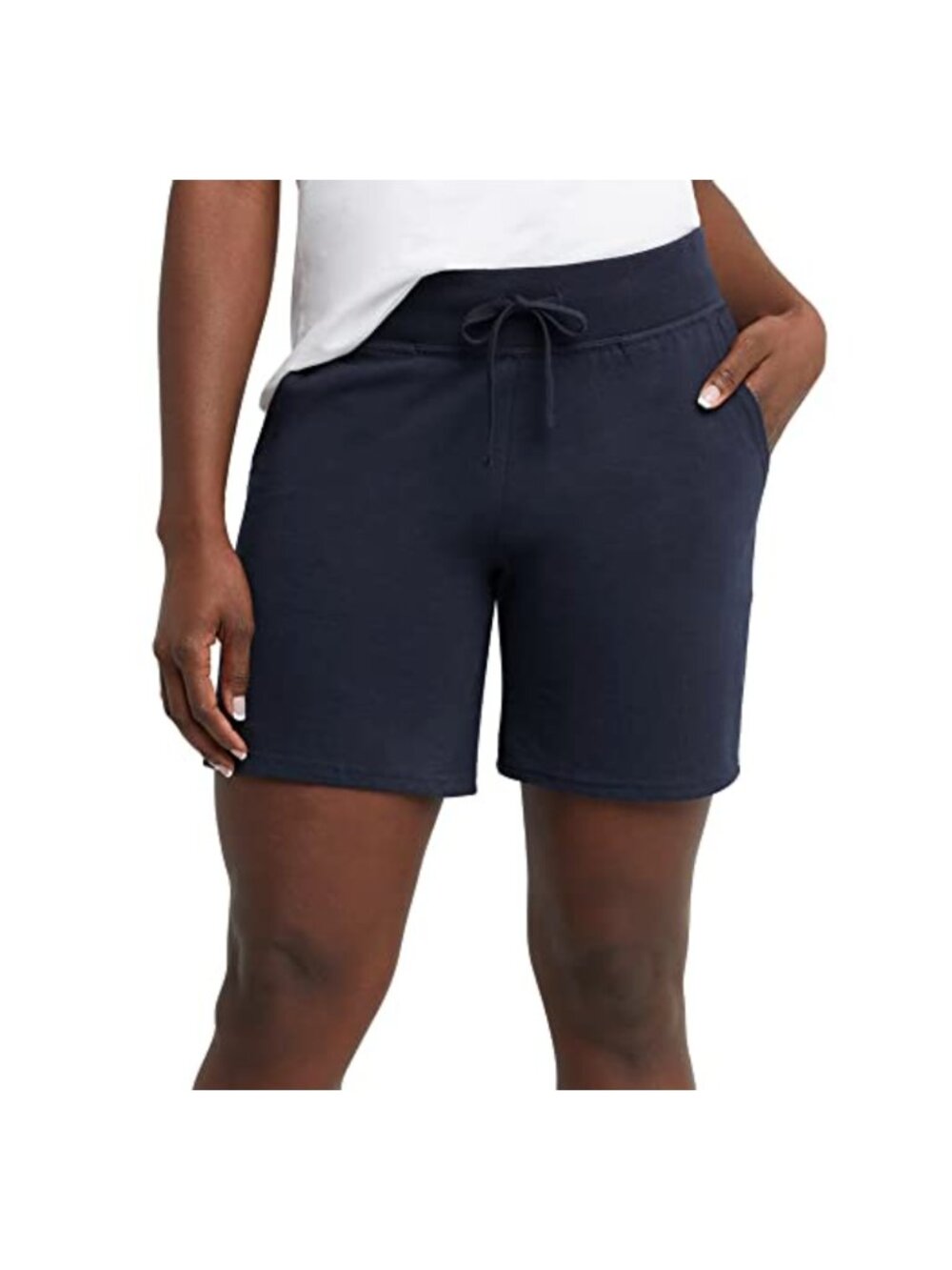 Hanes Women's Cotton Jersey Bermuda Shorts with Pockets